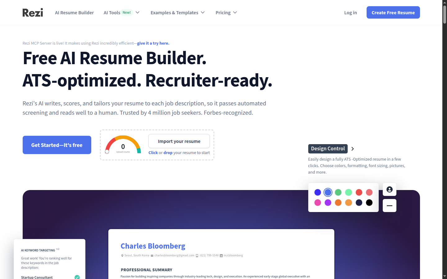 Rezi homepage